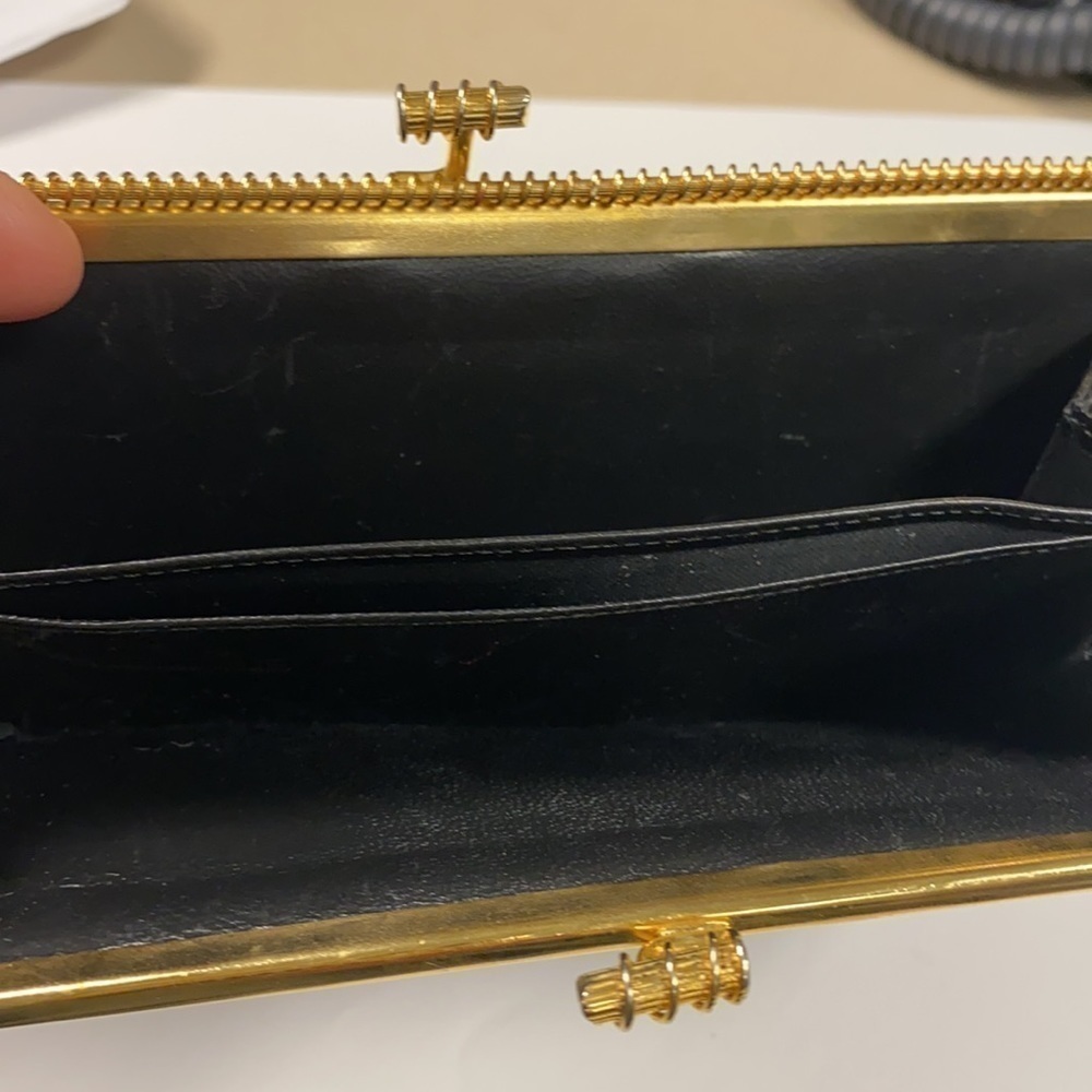 Judith Leiber Black Python Long Clutch Wallet - image 15